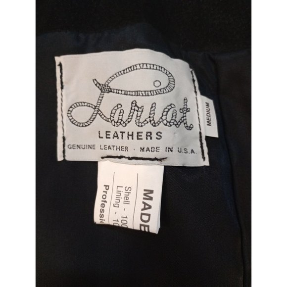 VTG Lariat Leather Skirt Womens Sz M Black Suede Leather Fringe Western USA MADE - Picture 3 of 6